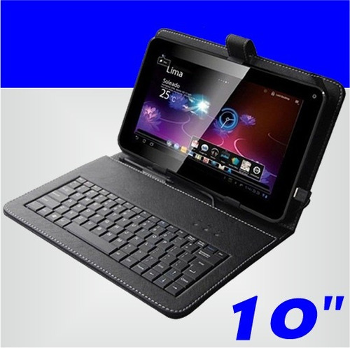 Funda Con Teclado Para Tablet Pc De 10.1 Y 9.7 Pugadas