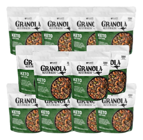 Kit 12x Granola Hart's Natural Keto Em Pouch 300g