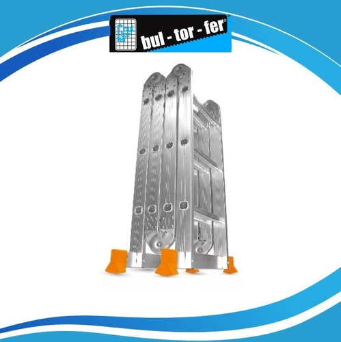 Imagen 2 de 8 de Escalera Aluminio Multifunción Articulada Plegable 3x4