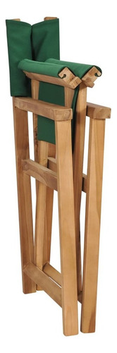 Silla De Director Para Jardin Plegable Madera De Teca Verde