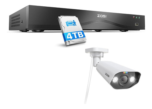 Sistema Nvr Seguridad Poe 4k 16 Puerto 24 Canal Disco 8