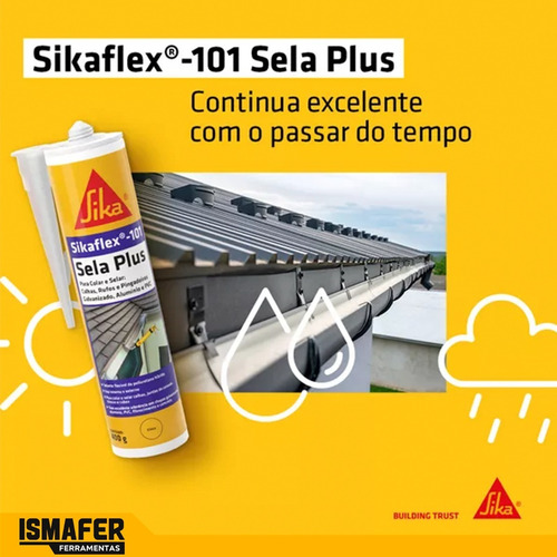 Sikaflex 101 Sela Plus Branco Veda Calha