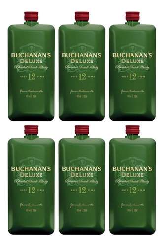 Pack De 6 Whisky Buchanans 12 Años 200 Ml