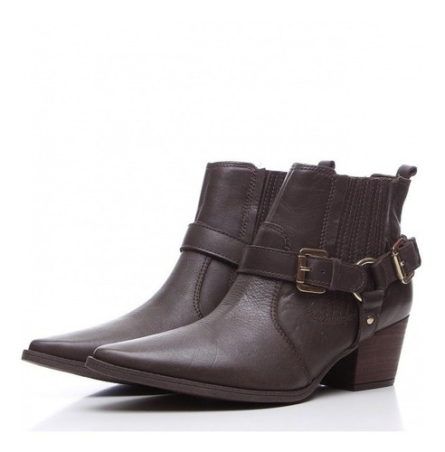 Bota Country Feminina Cano Curto Parô Brasil Marrom Terra