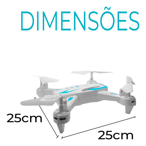 Drone Quadricóptero Com Câmera E Led Tech Spy Controle