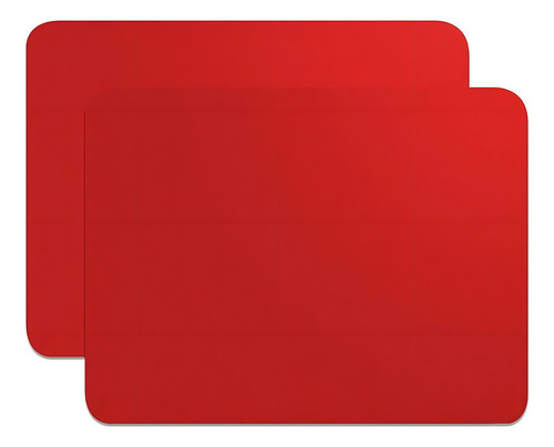 Set De 2 Mouse Pads / Alfombrilla Gamer Ergonomicos Para Ratón Láser O Óptico Color Rojo