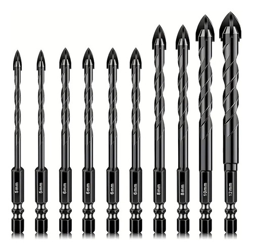 10pcs Brocas Para Perforar Azulejos Y Paredes De Hormigón