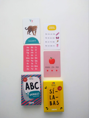 Imagen 8 de 9 de Cartas Didácticas Infantiles Con Letras, Palabras Y Sílabas