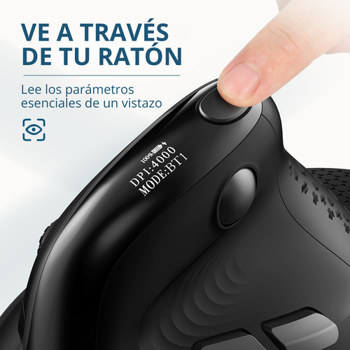 Mouse vertical Delux M618XSD color negro
