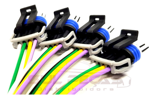4x Plug Conector Bobina Ignição Onix Prisma 1.0 1.4 Flex