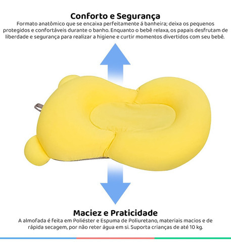 Outlet Almofada Para Banho Buba Amarelo 0+ Amarela