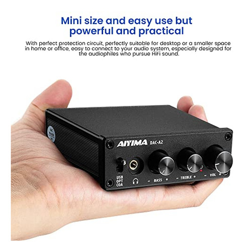 Amplificador De Auriculares Dac-a2 Aiyima Con Control De