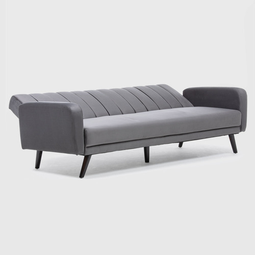 Sofá Futón 3 Cuerpos Gris - Clásico Cambridge Eg2021gr