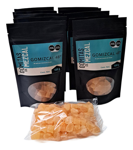 10 Packs (100g C/u) Gomitas De Mezcal Con Sal De Gusano