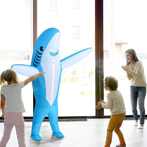 Disfraz Inflable De Tiburón Adulto De Personaje De Halloween