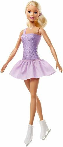Muñeca Barbie Patinadora Vestida Con Traje Morado