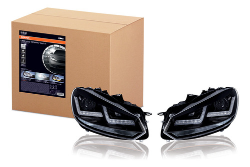 Faros Led Golf Mk6 A6 Modelo Black Precio Por Par Osram