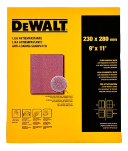 Lija Antiempaste Para Madera Pared Dewalt Pack X50 Uni