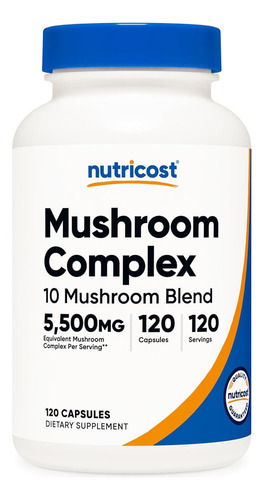 Suplemento En Cápsula Nutricost Complejo De Hongos Sabor Neutro X 1g