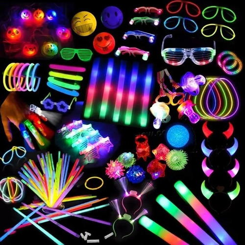 Combo Cotillón Neon Luminoso+carioca 330 Art 150 Personas