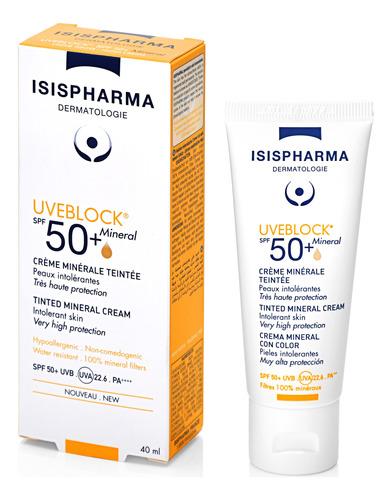 Uveblock Tinted Mineral Cream 50+ Isispharma 