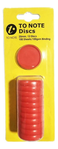 Disco Argolas Espiral Plástico 25mm Anéis Cor Vermelho