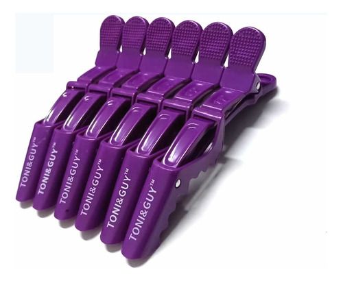 Clip Cabello Cocodrilo Morado Estilista Peluqueria