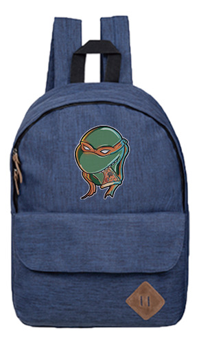 Mochila Escolar Gr A47  Miguel Angel Tmnt Pizza 156