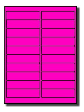 400 etiqueta Outfitters 4 x 1 inch Fluorescente Rosa O Laser