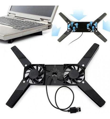 Suporte Base Notebook Com Cooler Usb De Ventilação