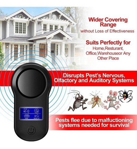 Repelente Ultrasónico Electrónico Para Plagas Mosquitos