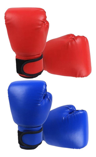 2 Pares De Guantes De Boxeo De Cuero Pu Para, Saco Pesado De