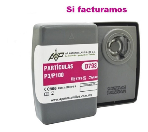 Par De Filtros Ap P3 P100 Compatible Filtros 3m  Médicos