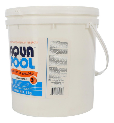 Tabletas De Tricloro 8 Kg Aquapool
