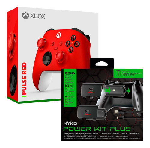 Mando Wireless Rojo Pulse Red Xbox Series X + Bateria