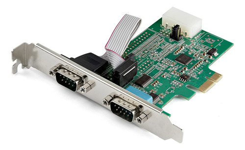 Startech.com Tarjeta Adaptadora Pci Express Rs232 Serial 16950 Uart - Caché Fifo De 256 Bytes - Soporte De Perfil Completo - Reemplazo Para Pex2s952 (pex2s953)