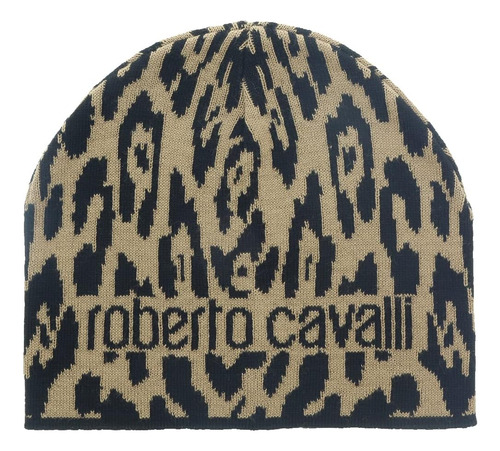 Roberto Cavalli Eszgorro Beanie Camel Jaguar Unisex