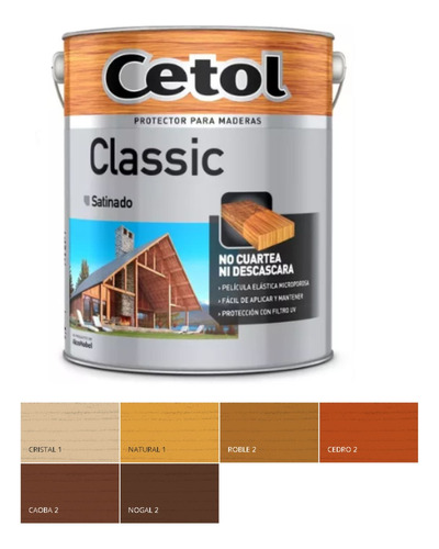 Cetol Classic Satinado Protector Exterior Madera X 4 L