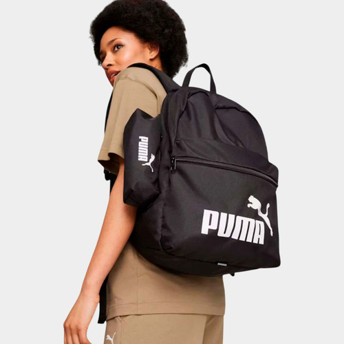 Mochila Puma Phase Backpack Set Unisex 9119101 Color Negro Liso 22L