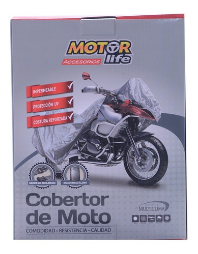 Cubre Moto Impermeable Talla L Motorlife /30351