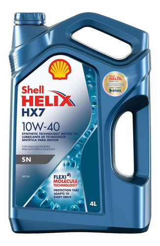 Aceite De Motor Shell Helix Hx7 Sn 10w40 4 Litros