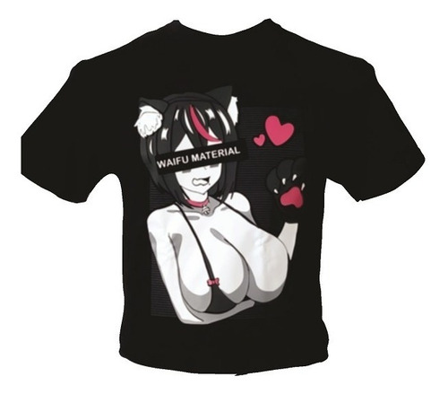 Playera Ahegao Face Waifu Neko Anime Manga Ecchi Hentai