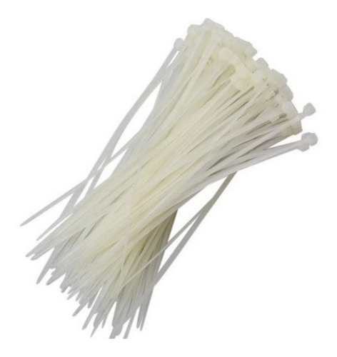 Kit 1000 Abraçadeiras Nylon Enforca Gato 2,5mm X 100mm Branc Cor Branco