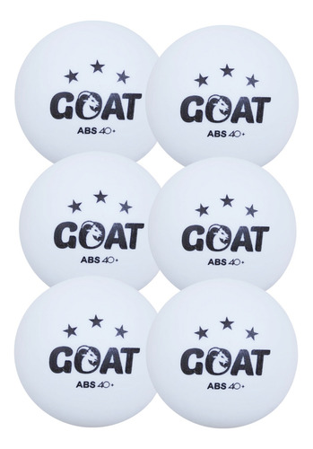 Set De 6 Pelotas De Ping Pong Tenis De Mesa Goat 3 Estrellas