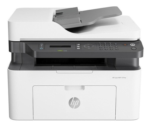 Impresora  Multifunción Hp Laserjet 137fnw Con Wifi Blanca Y Negra 110v/240v