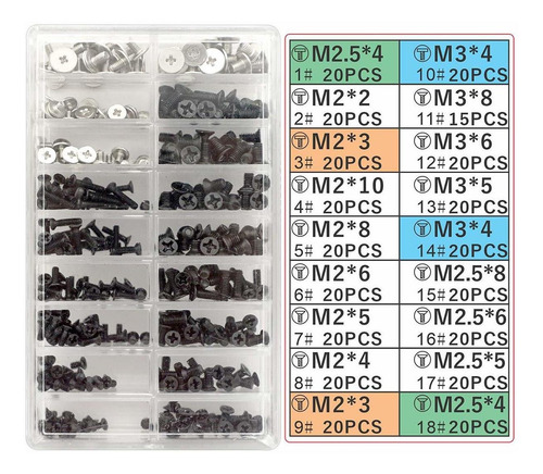 Akuoly - Juego De Tornillos Para Ordenador Portátil M2 M3 M2