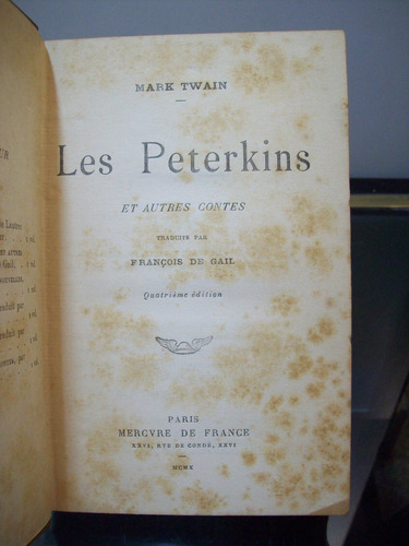 Adp Les Peterkins Et Autres Contes Mark Twain / 1910