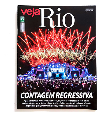 Revista Veja Rio Ago/2022 Rock In Rio / Glória Perez 