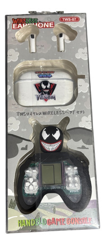 Auricular Y Consola De Juegos Retro Mario G , Stich , Venom Negro