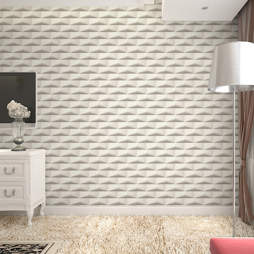 Papel Mural Autoadhesivo 3d Blanco Blanco